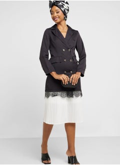 Khizana Double Breasted Lapel Blazer  - Image 4