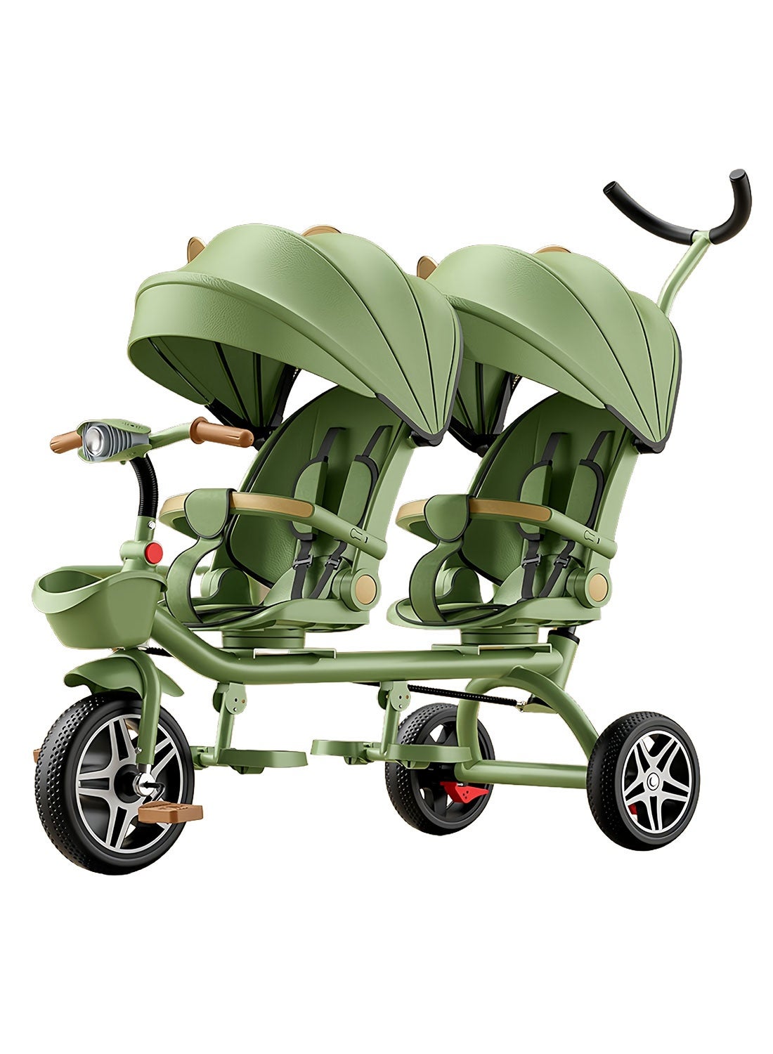 MaBaby 2-in-1 Convertible Stroller and Tricycle Double Stroller Bike for  Twins, Reclining Seat & 360 Rotating, 4-Stage Grow-with-Me Kid's Trike  w/Sun Canopy & Music Lights, Lightweight Foldable Design | Best Price KSA |