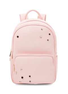 Faux Leather Backpack Pink