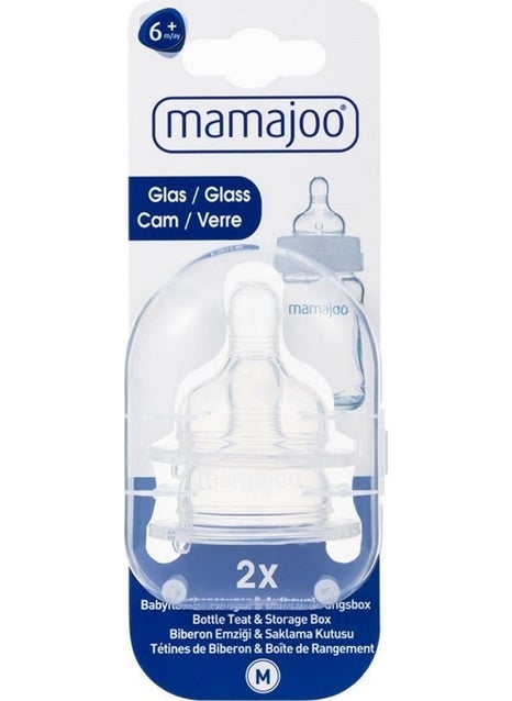 Mamajoo Glass Teat No:2 6 Months + Storage Box  - Image 1