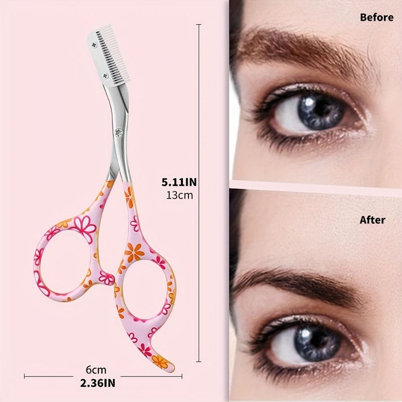 Stainless Steel Eyebrow Trimming Scissors With Comb Easy Shaping And Grooming For Perfect Brows Gift For Men Women - Image 4