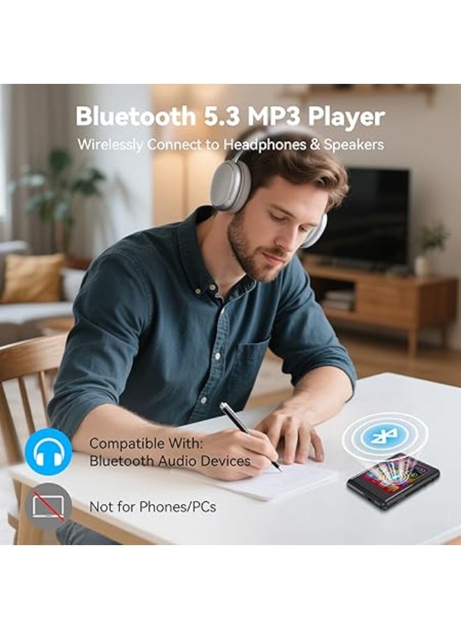 Colorcool MP3 Player with Bluetooth 5.4, Touch Screen Music Player with Speaker, FM Radio, Voice Recording, Supports 512GB SD Card and Includes Earphones for Portable Use During Running and Sports - Image 5