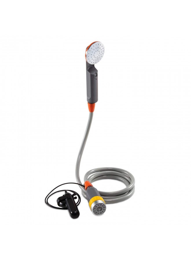 Ivation Portable Camping Shower | Compact Handheld & Hands-Free Rechargeable Outdoor Shower Head & Cleaning System w/ 3.7V Pump, 6-Ft Hose, Bidet Head, Removable Filter, Multiuse Hook & USB Cable - Image 1