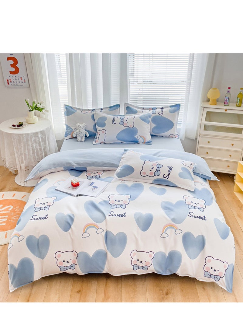 4pcs bedding set 2 pillowcases 1 quilt cover 1 bed sheet four-piece set with creative and fashionable styling - Image 2