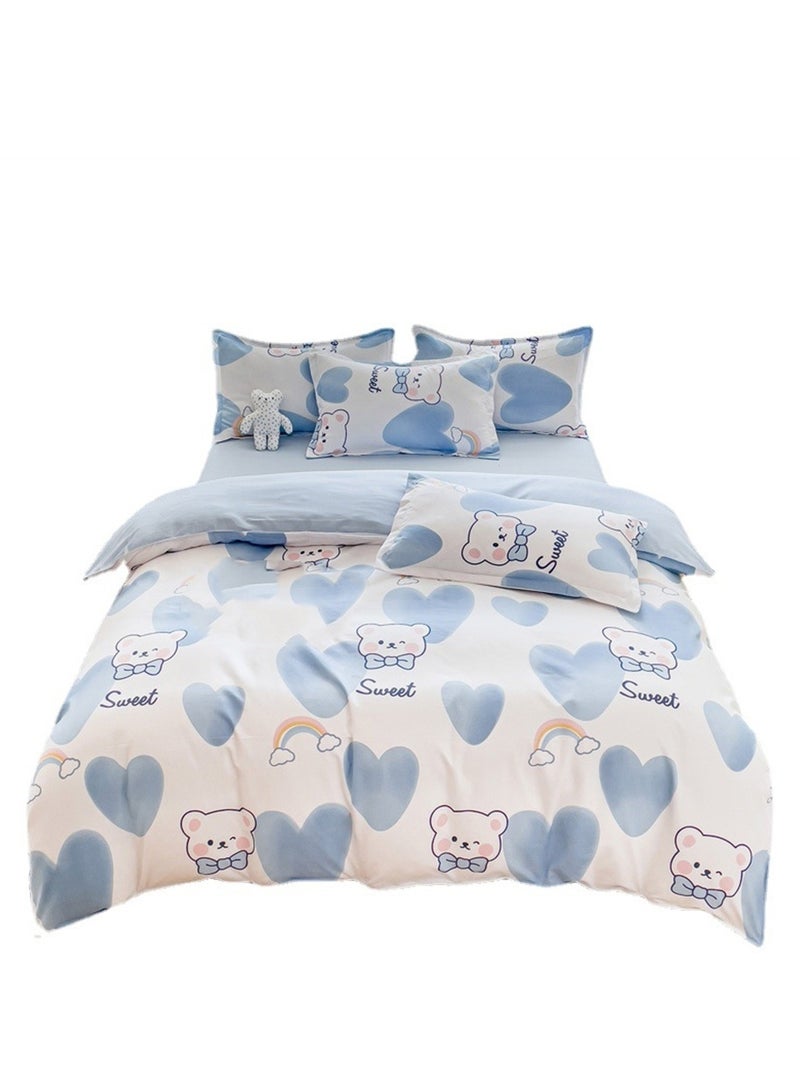 4pcs bedding set 2 pillowcases 1 quilt cover 1 bed sheet four-piece set with creative and fashionable styling - Image 1
