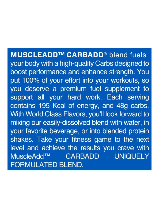 MUSCLEADD - Muscle Add Carb Add-30Serv.-1500G-Cotton Candy - Image 1