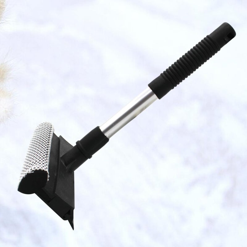 Double-Sided Window Glass Brush Cleaner 20X25Cm Black, Single-Piece Window Glass Cleaning Tool with Wiper for Home and Kitchen Use - Image 4