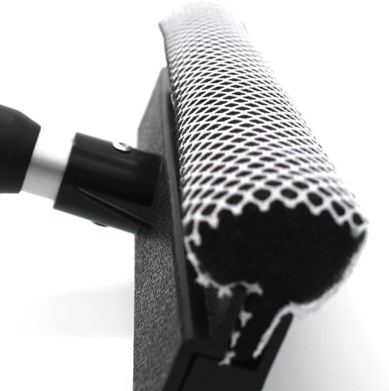Double-Sided Window Glass Brush Cleaner 20X25Cm Black, Single-Piece Window Glass Cleaning Tool with Wiper for Home and Kitchen Use - Image 3
