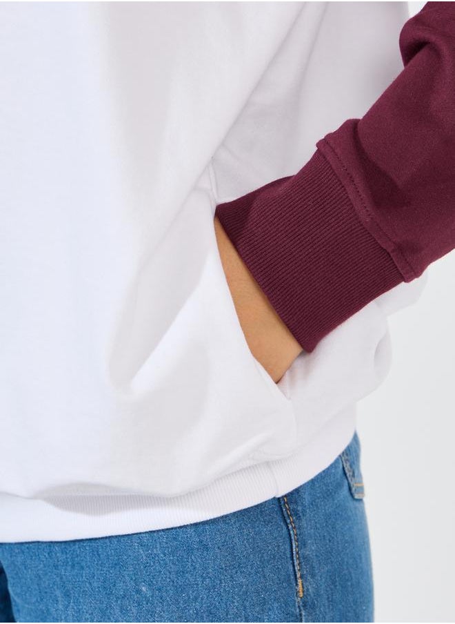 Styli - Oversized Longline Slogan Print Sweatshirt - Image 1
