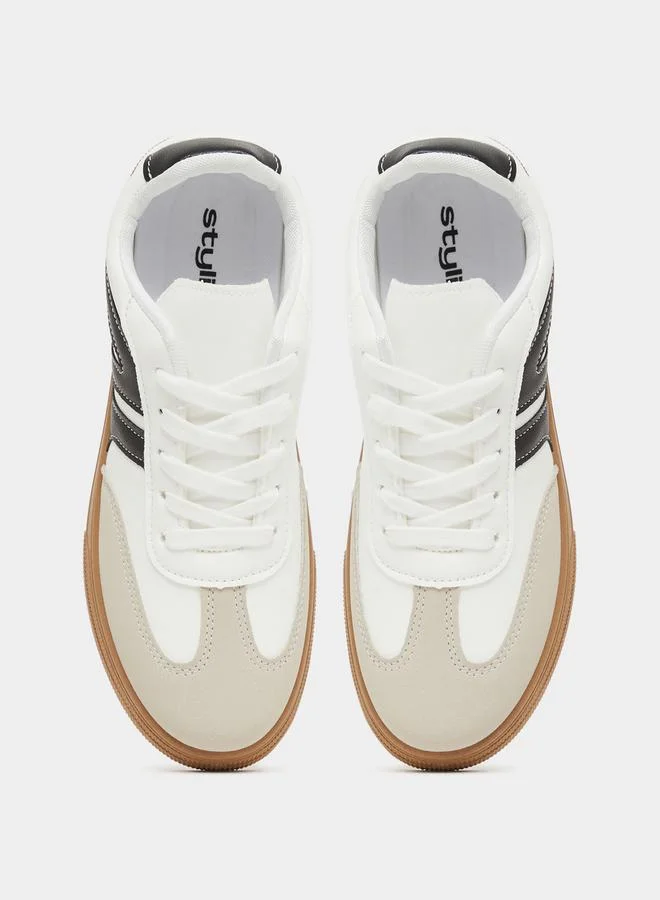 Styli Paneled Retro Sneaker
