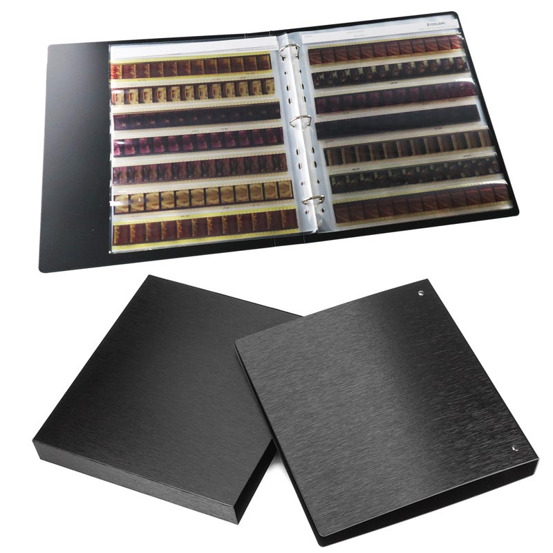 YCCLDIPL Acid Free Film Protector Storage Box Set 3 Ring Film Negative Binder for Standard 135 35mm 120 4x5 8x10 Negative Pages Film BagBlack - Image 2