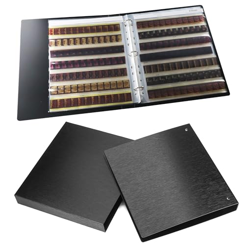 YCCLDIPL Acid Free Film Protector Storage Box Set 3 Ring Film Negative Binder for Standard 135 35mm 120 4x5 8x10 Negative Pages Film BagBlack - Image 1