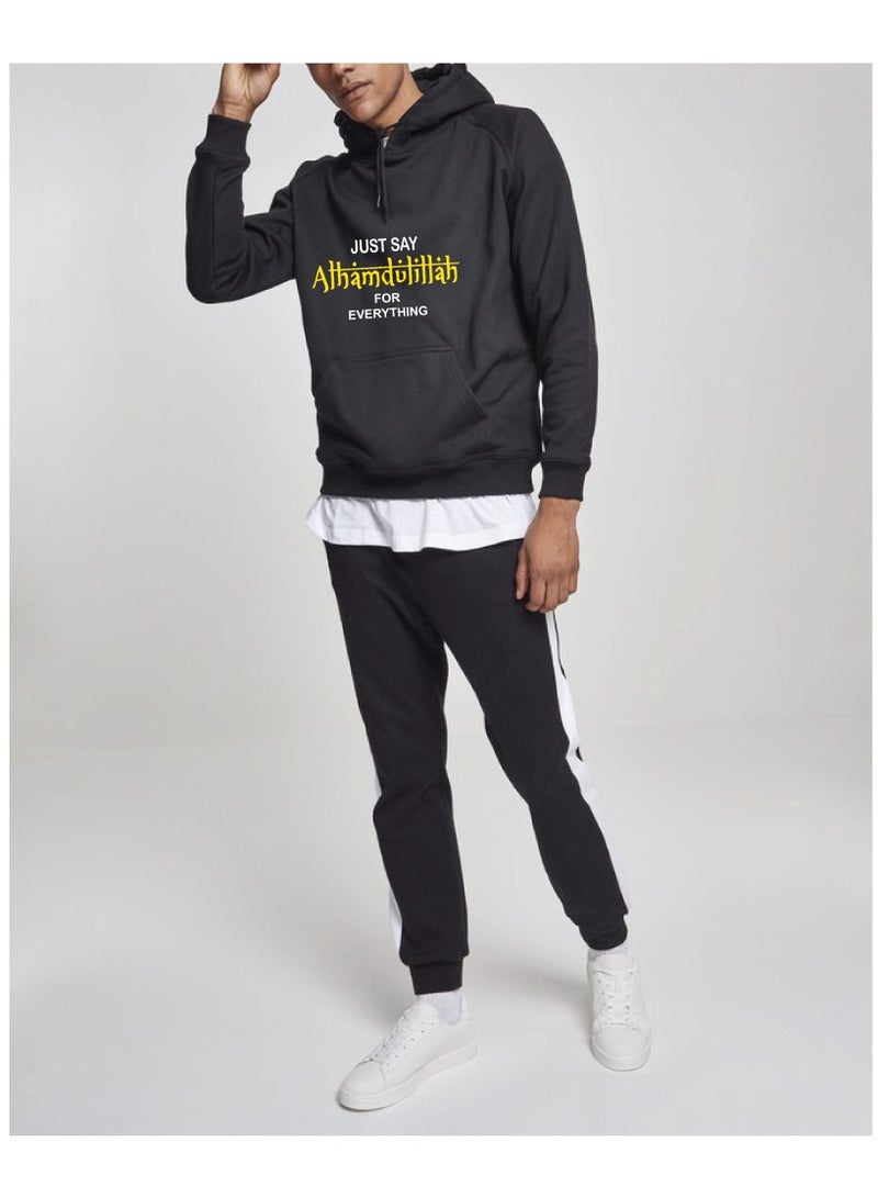 PRINTSHOP4ME Ramadan Mubarak Hoodie for Both Men and Women - Soft Cotton Pullover - Long Sleeve with Drawstring and Kangaroo Pockets - Perfect for Travel - Image 3
