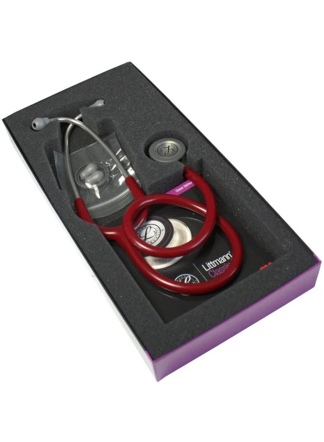 ليتمان سماعة طبيب ليتمان كلاسيك III (Littmann Classic III) - لون أحمر بورجوندي - موديل 5627. - Image 1