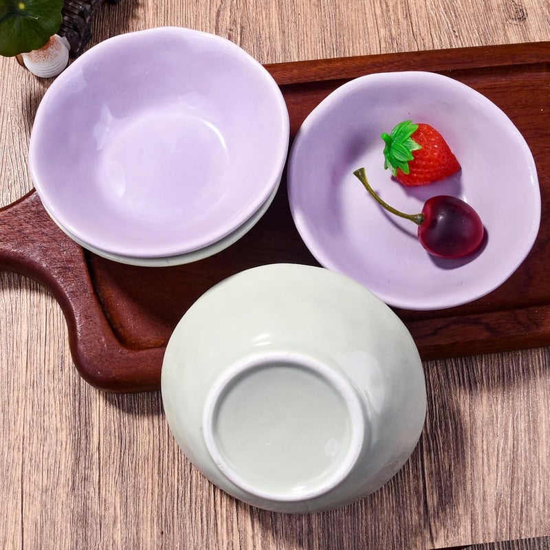 BOSILI Ceramic Soy Sauce Dish Set of 5 Dipping Bowls Cups for Sushi - Image 3