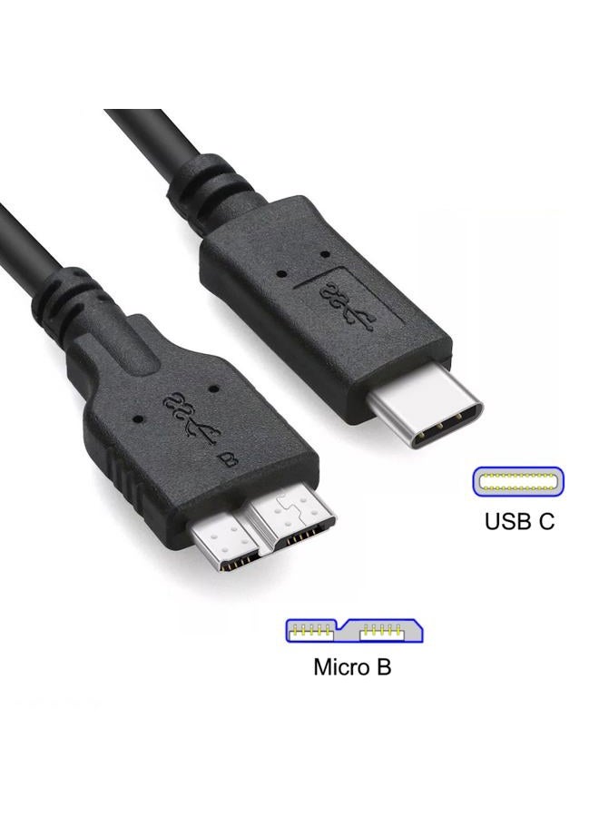 ienza 3FT External Hard Drive Cord to USB C for Western Digital WD My Passport, Seagate, Toshiba Canvio, LaCie, etc, Compatible with iPhone 15, PC, Mac, Samsung, LG, Moto, Pixel & Other USB-C Devices - Image 2