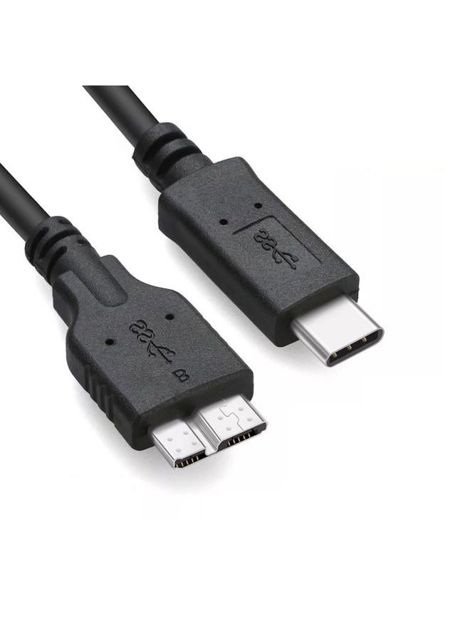ienza 3FT External Hard Drive Cord to USB C for Western Digital WD My Passport, Seagate, Toshiba Canvio, LaCie, etc, Compatible with iPhone 15, PC, Mac, Samsung, LG, Moto, Pixel & Other USB-C Devices - Image 1