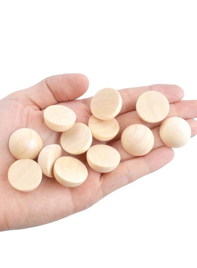 hesmartly 100pcs Half Wood Balls Unfinished Natural Half Ball Split Wood Balls for DIY Projects, Kids Arts and Craft Supplies (15mm) - Image 5