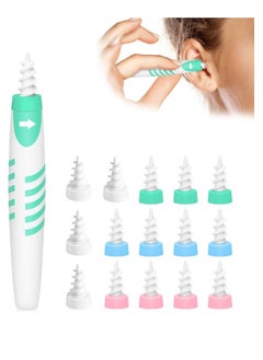 RATSAW Ear Wax Remover Ear Wax Removal Tool with 16 pcs Soft Silicone Washable Tips Spiral Ear Cleaner Earwax Removal Cleaning Kit for Adults Kids  - Image 1