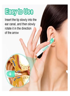 RATSAW Ear Wax Remover Ear Wax Removal Tool with 16 pcs Soft Silicone Washable Tips Spiral Ear Cleaner Earwax Removal Cleaning Kit for Adults Kids  - Image 3
