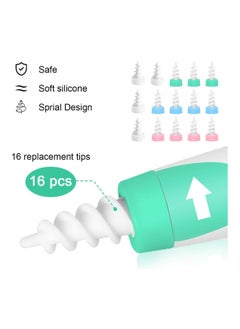 RATSAW Ear Wax Remover Ear Wax Removal Tool with 16 pcs Soft Silicone Washable Tips Spiral Ear Cleaner Earwax Removal Cleaning Kit for Adults Kids  - Image 5