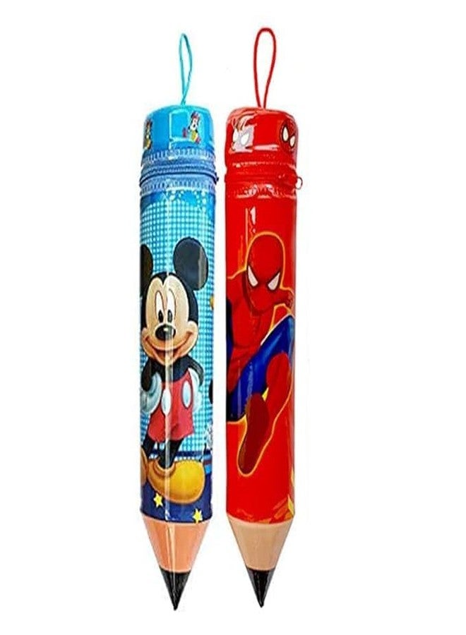 Royals Pack of 6 Pencil-Shaped Pouches - Assorted Stationery Organizer for Kids, School Supplies, Birthday Return Gifts & Party Favors - Fun Pencil Cases for Boys & Girls - 6 Pieces (Random Colour) - Image 5