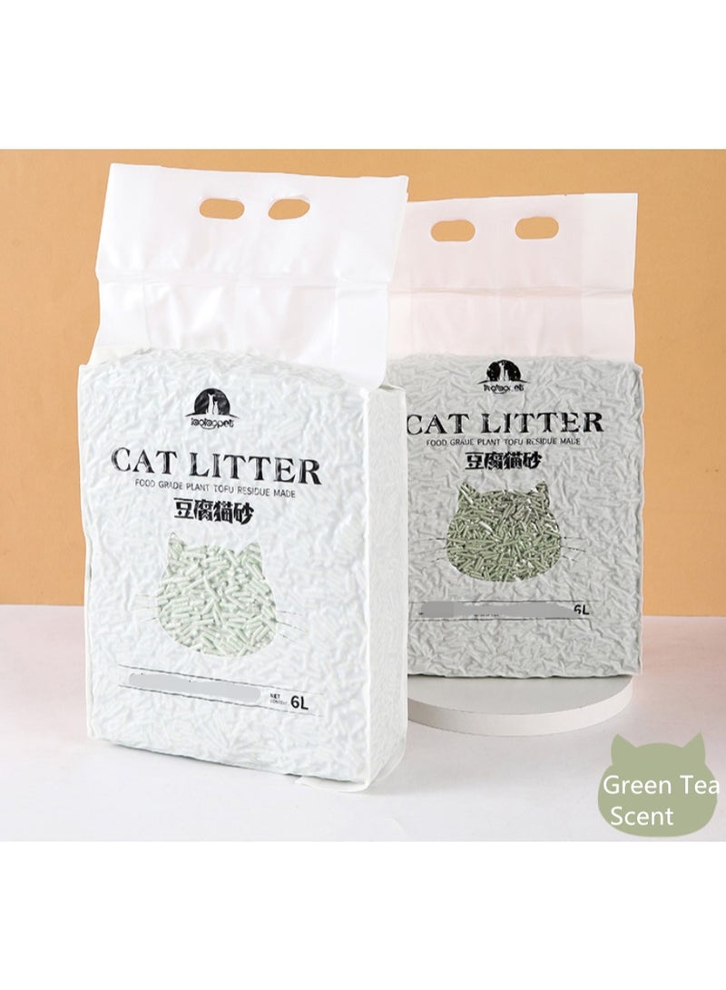Low Dust Flushable Tofu Cat Litter, Quick Clumping, Deodorizing And Dust-Free Natural Plant Cat Litter (MS001-GRE-ZH1) - Image 1