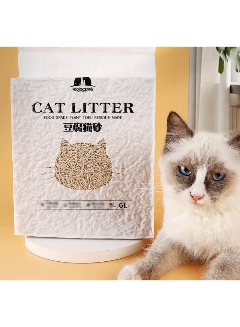 Low Dust Flushable Tofu Cat Litter, Quick Clumping, Deodorizing And Dust-Free Natural Plant Cat Litter (MS001-GRE-ZH1) - Image 2