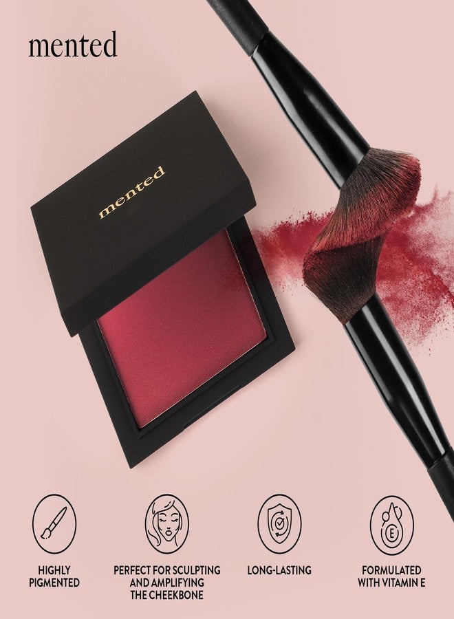 Mented Cosmetics Made in Italy, Cruelty Free Makeup, Vegan, Paraben Free, Shimmer Cheek Blush Palette for Face, Powder Face Blush for Women with Vitamin E, 0.2oz/7g, Berried Away - Image 4