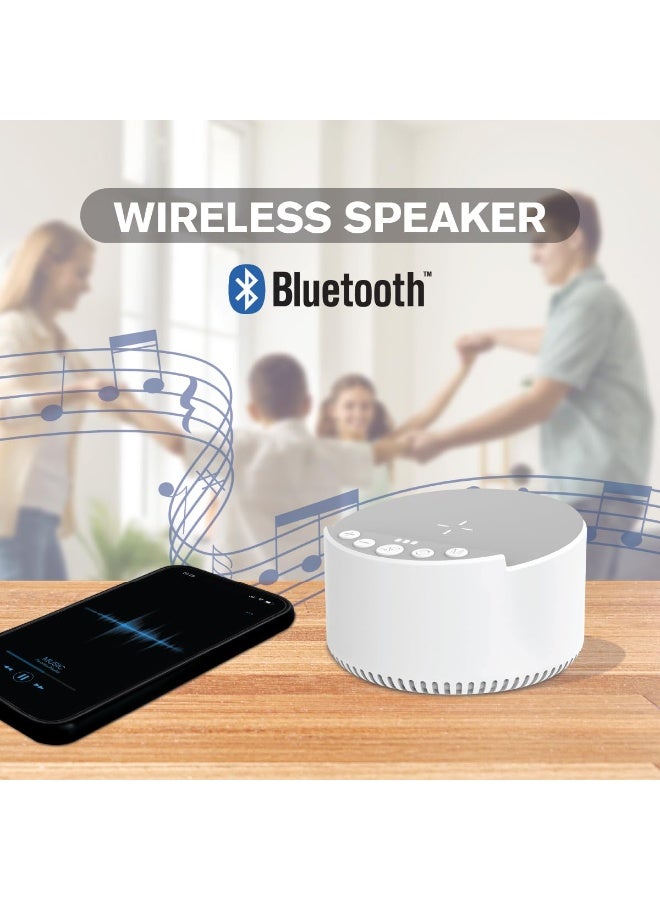 HOMESTAR Bluetooth Speaker with Sleep Therapy Sounds, Portable Wireless Speaker with 6 Sleep Tracks, 3 Timer Modes & 15W Wireless Charger, Tech Gadgets for Teens, Gift for Teenage Boys, White - Image 3