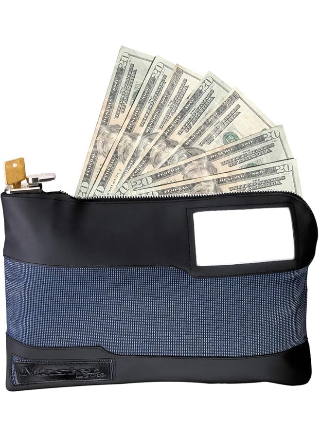 Master Lock Money Bag With Key Lock And Zipper For Cash 11 1 2 In. Long Locking Portable Travel Money Pouch Protects Passports Valuables 7120D - Image 2