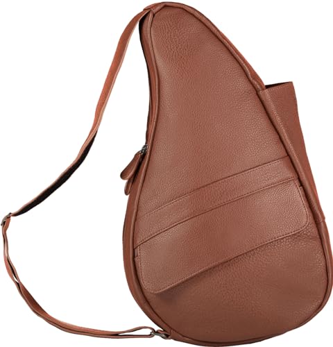 AmeriBag 19" Full-Grain Leather Healthy Back Bag Ergonomic Crossbody Sling for Everyday Use, Travel & Walking Comfort (Chestnut) - Image 2