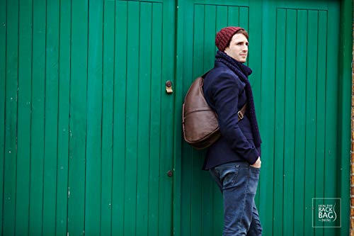 AmeriBag 19" Full-Grain Leather Healthy Back Bag Ergonomic Crossbody Sling for Everyday Use, Travel & Walking Comfort (Chestnut) - Image 5
