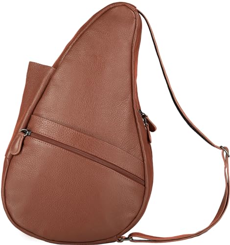 AmeriBag 19" Full-Grain Leather Healthy Back Bag Ergonomic Crossbody Sling for Everyday Use, Travel & Walking Comfort (Chestnut) - Image 3