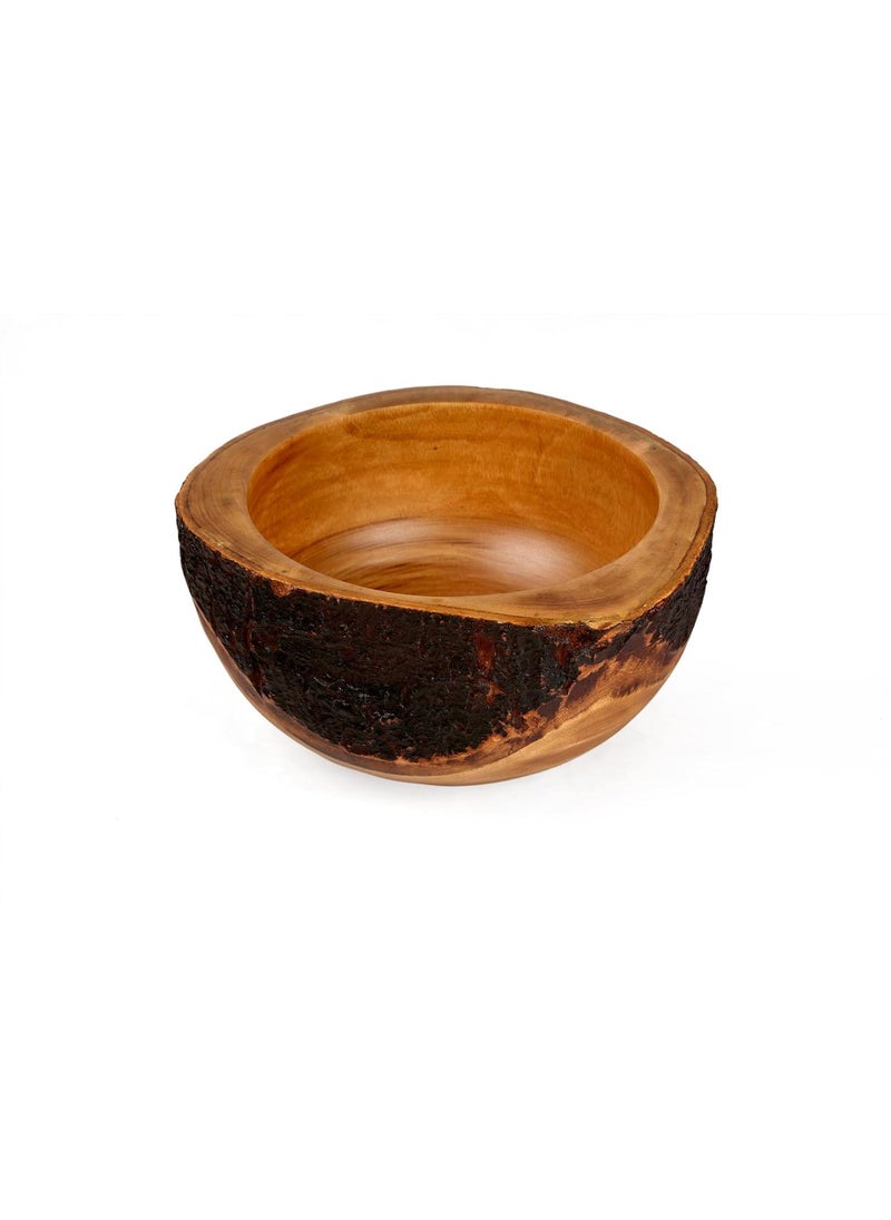 UNIMAPLE WITH U UNIMAPLE Acacia Wooden Multipurpose Serving Bowl for Breakfast Snacks Soup Serveware Fruits Bowls for Serving Home Decor Brown 8 Inch  - Image 2