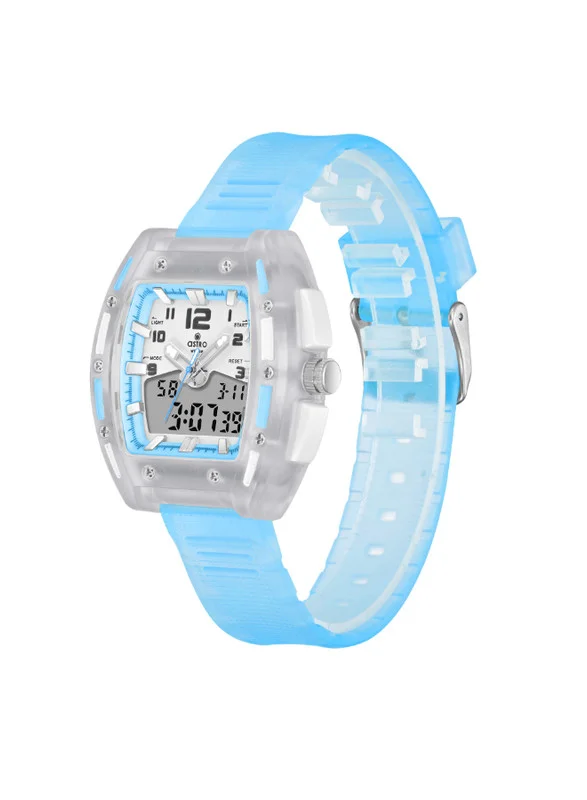 ASTRO Astro A24803-PPLW Kids Analog-Digital Display Watch & Polyurethane Strap Light Blue