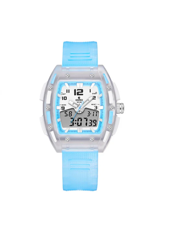أسترو Astro A24803-PPLW Kids Analog-Digital Display Watch & Polyurethane Strap Light Blue