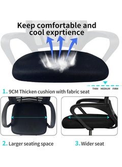 GoldenLike Office Chair,Ergonomic Desk Chair Mesh Computer Chair with Lumbar Support Armrest Executive Rolling Swivel Adjustable Mid Back Task Chair for Home Office  - Image 3