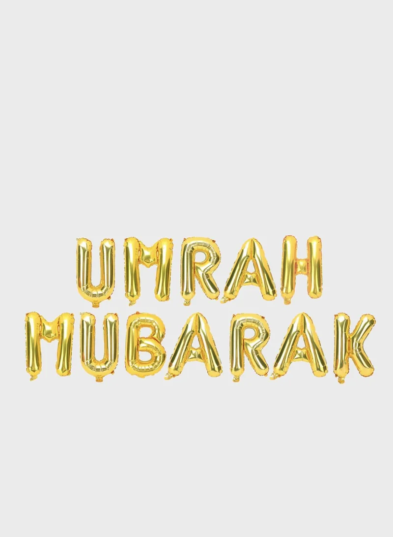 بيكوك سبلايز لافتة بالون قصدير باحرف Umrah Mubarak