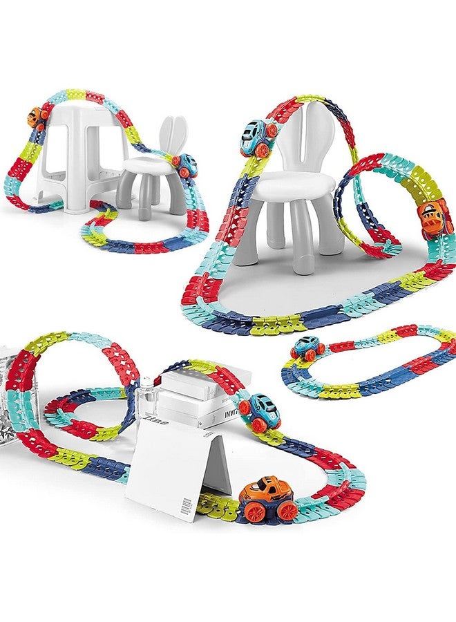 HIRNAYA Car Race Tracks for Boys Car Adventure Toys for 3+ Year Old Boys Girls, City Rescue Preschool Educational Toy Vehicle Puzzle Car Track Playsets for Toddlers (Car Race Track) - Image 2