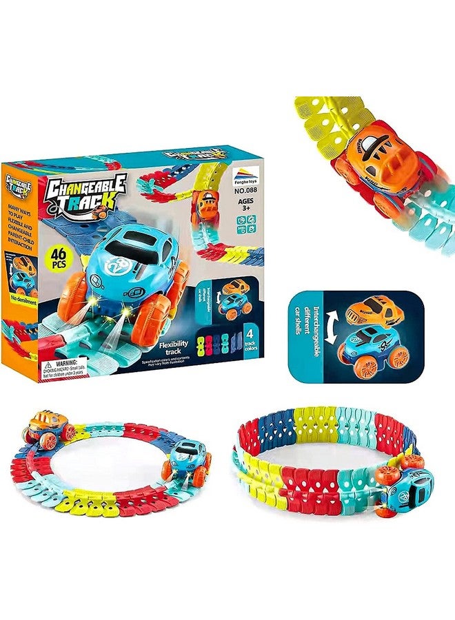 HIRNAYA Car Race Tracks for Boys Car Adventure Toys for 3+ Year Old Boys Girls, City Rescue Preschool Educational Toy Vehicle Puzzle Car Track Playsets for Toddlers (Car Race Track) - Image 1
