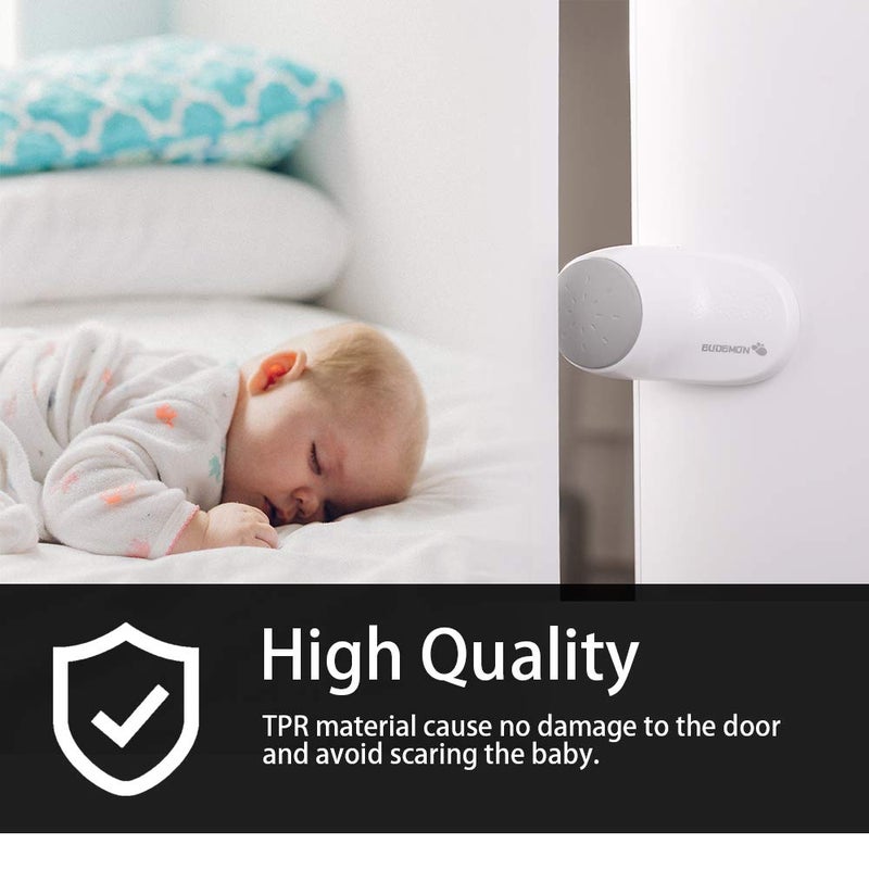 EUDEMON (4 Pack,White) Adjustable Door Guard Door Stop, Finger Pinch Guard,Revolving Door Stopper for Child Proofing, Pet Door Stopper,Easy to Install and Use Adhesive, no Tools Need - Image 5