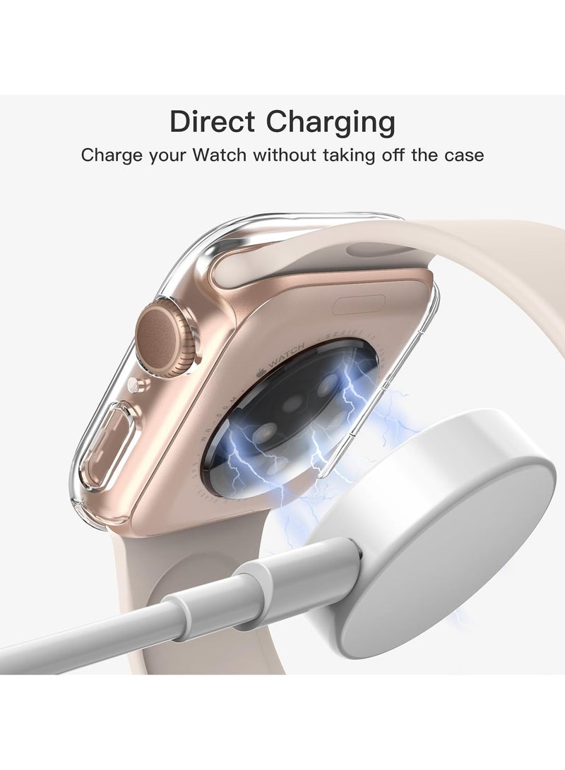 كومبي واقي شاشة Apple Watch Series 11/10 مقاس 46 مم، مصنوع من مادة البولي كربونات الصلبة + واقي شاشة من الزجاج المقوى، غطاء نحيف كامل - Image 5