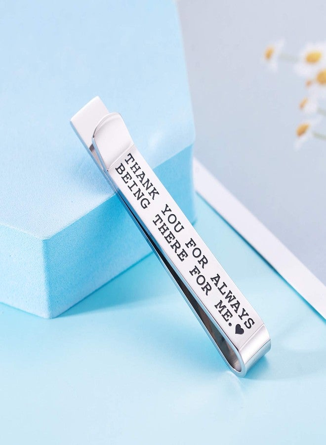 LParkin Wedding Gifts Brother Gifts Brother Of The Bride Man of Honor Groomsman Tie Clip Stainless Steel Polished Finish 2 Inches By 3/8 Inch (Brother of the Bride - Thank You) - Image 4