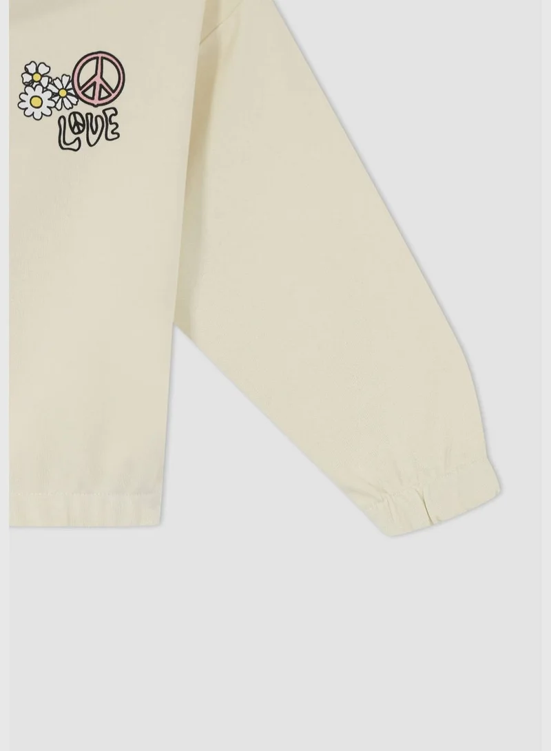 DeFacto Long Sleeve Smileyworld Printed Hooded Cardigan