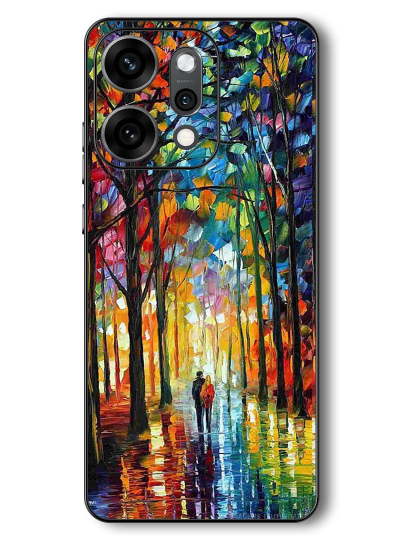 Theodor Case Compatible with Oppo Reno 14 Pro 6.83 Inch Protection Shockproof Bumper Cover Colorful  Art Couple - Image 1