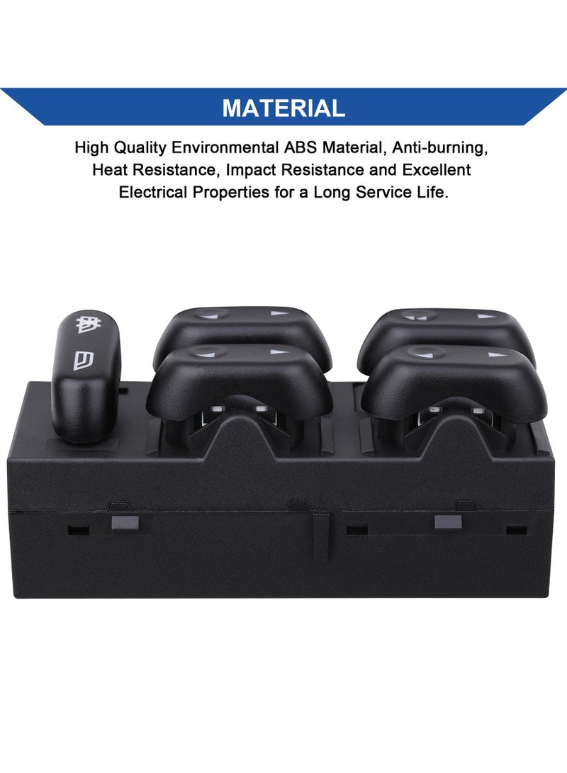 TLAXCA Power Master Window Switch, Compatible with 2004-2008 Ford F150, 2003-2006 Ford Expedition, 2003-2008 Crown Victoria, Lincoln Mark LT, Mercury Grand Marquis and Marauder, OE 5L1Z14529AA 901339  - Image 5