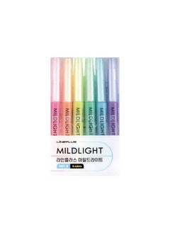 lineplus Highlighter 6 Colors Set Mild Cool (4Mm Chisel Tip)  - Image 2