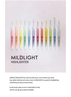 lineplus Highlighter 6 Colors Set Mild Cool (4Mm Chisel Tip)  - Image 3