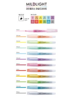 lineplus Highlighter 6 Colors Set Mild Cool (4Mm Chisel Tip)  - Image 5